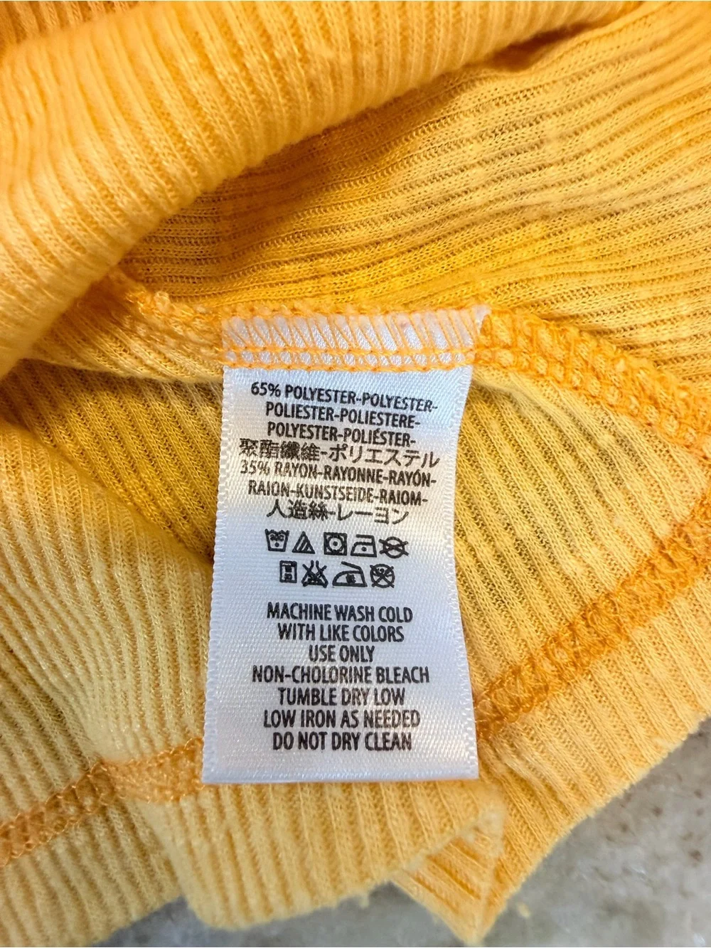 Free People Mustard Yellow Ribbed Tank Top XS Boho Scoop Neck